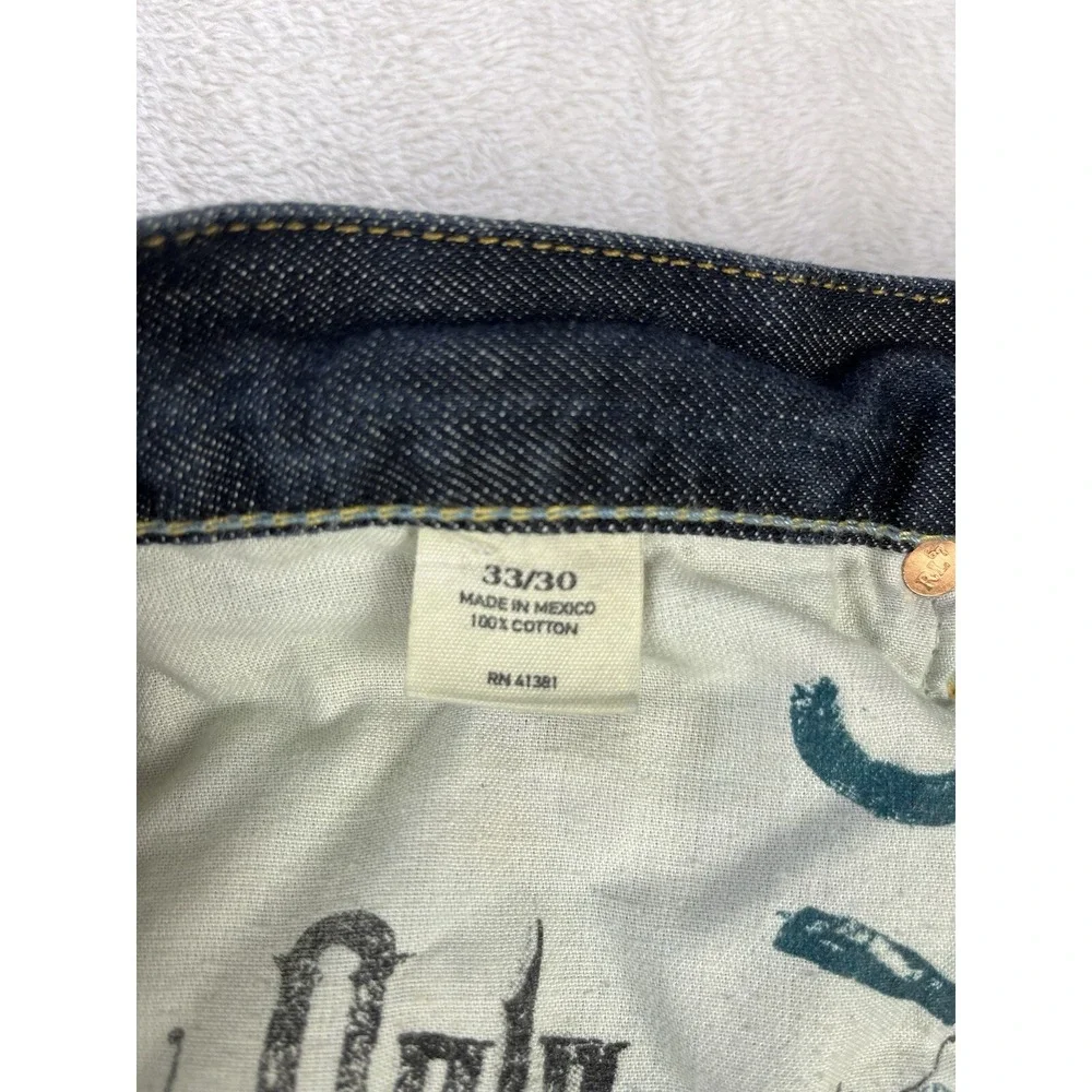 VTG POLO RALPH LAUREN Jeans Men 33x30 Black 381 Slim Fit Final Destination USA